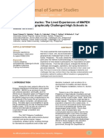 Overcoming Obstacles: The Lived Experiences of MAPEH Teachers in Geographically Challenged High Schools in Samar Division