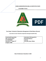 Term Paper-Production & Operations Management of Nitol Motors LTD (Service) (Md. Tanzimul Islam-ID-M8190C007)