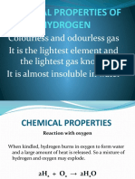 Properties of Hydrogen