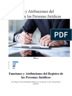 Funciones y Atribuciones del Registro de las Personas Jurídicas