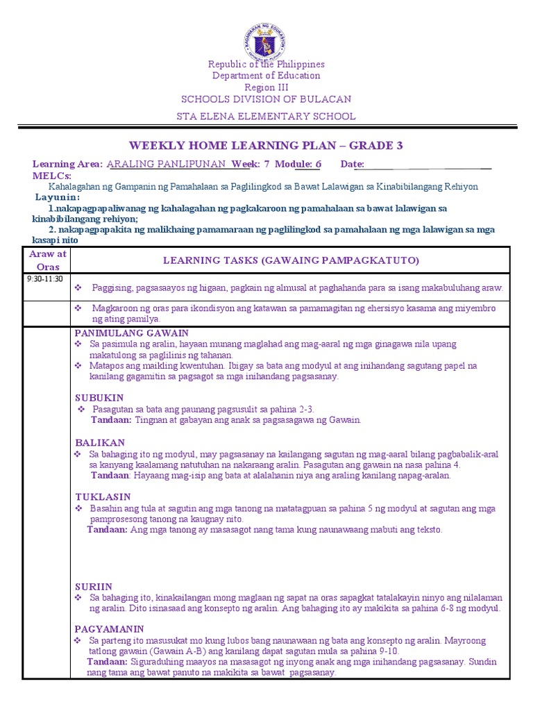 Ap3 WHLP Modyul 6 Q4 | PDF