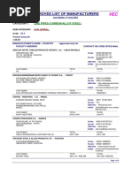 Approved List of Manufacturers: Line Pipes (Carbon/Alloy Steel)