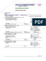 Approved List of Manufacturers: Line Pipes (Carbon/Alloy Steel)