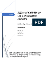 Effect of COVID-19 on the Construction Industry