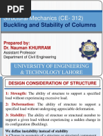 3 - Lecture-3 (Part-01) Buckling and Stability of Columns