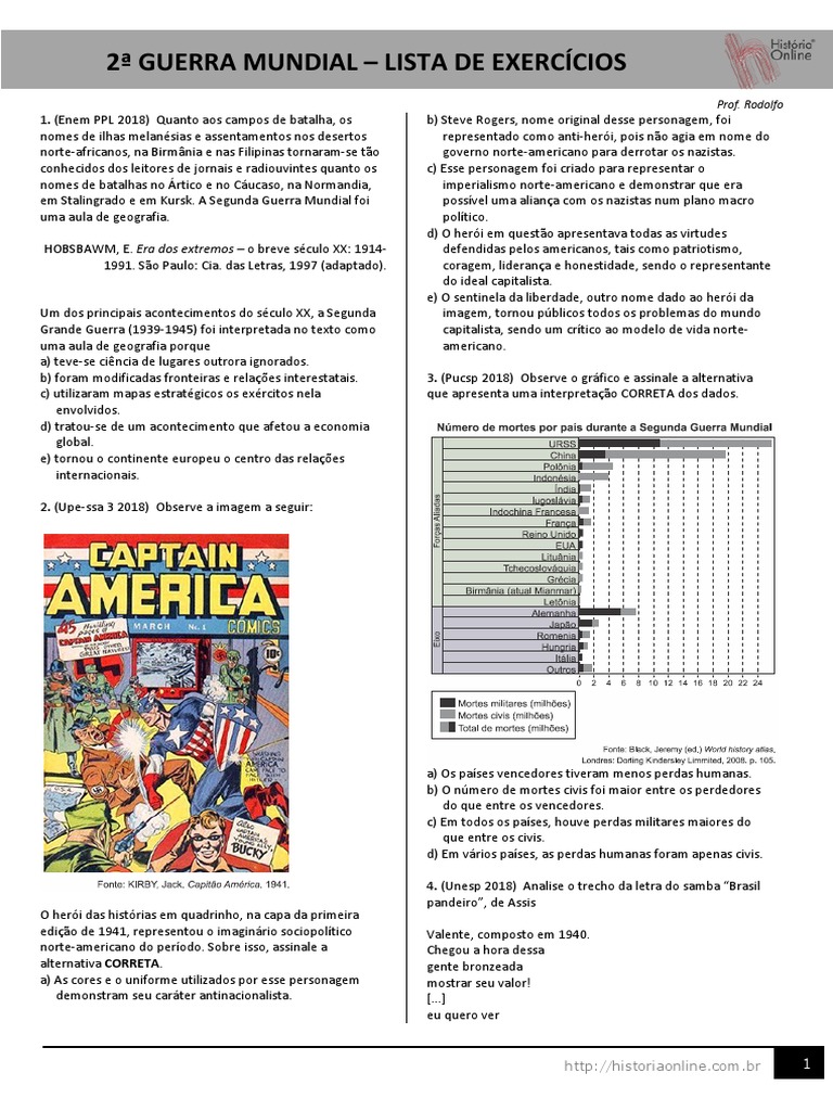 18 Segunda Guerra Mundial 2019 Lista | PDF | Segunda Guerra Mundial ...