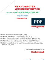 Human Computer Interaction/Interface: ACMP 446/ SOEN 426/COMP 401