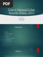 Unit-4 National Cyber Security Policy, 2013: BY-Ms. Shivangi Sinha Assistant Professor NLC Bvdu, Pune