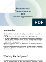 International Conventions On IPR: Madrid System For The International Registration of Marks