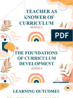 Foundations Ofcurriculum Development