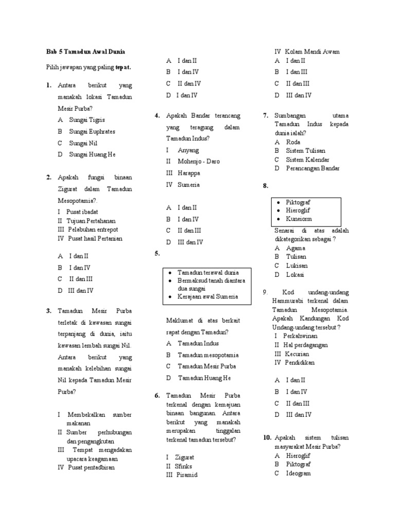 Bab 5 Form 1 | PDF