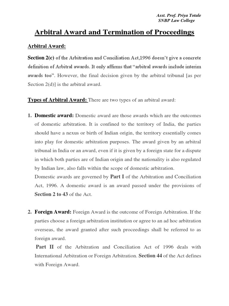 Arbitral Award | PDF | Arbitral Tribunal | Tribunal