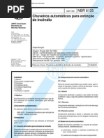 NBR 6135 - Chuveiros automaticos para extincao de incendios