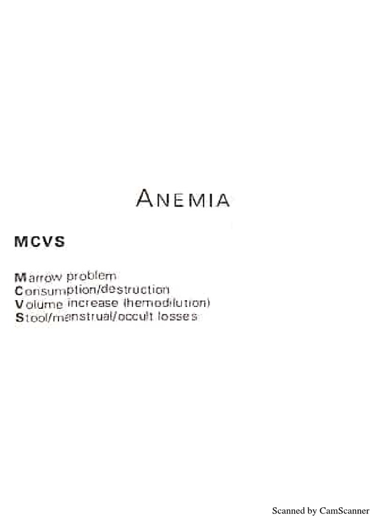 Hematology Differential Diagnosis Mnemonics PDF