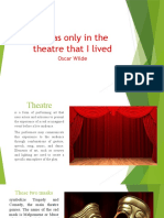It Was Only in The Theatre That I Lived: Oscar Wilde