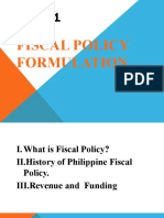 Group 1: Fiscal Policy Formulation
