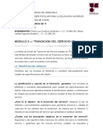 Modulo Ii - Transición de Servicios de Itil