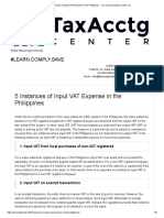 5 Instances of Input VAT Expense in The Philippines - Tax and Accounting Center, Inc
