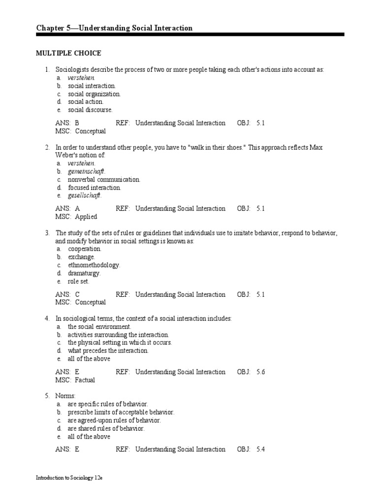Social Interaction in Sociology Explained | PDF | Sociology | Communication