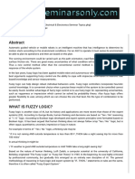 Robotic Control Using Fuzzy Logic - Seminar Report, PPT, PDF For Electrical