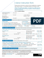 Give As You Earn Donor Instruction Form: My Contact Details