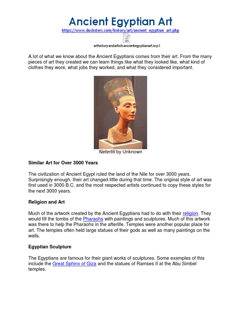 Insights into Ancient Egyptian Art | PDF | Ancient Egypt | Statue