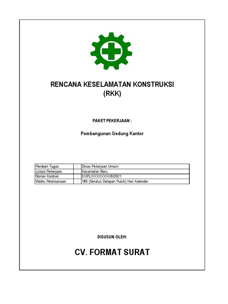 Rencana Keselamatan Konstruksi RKK | PDF