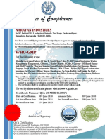 Certificate of Compliance: Who-Gmp
