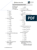 MAT Logs and Comparing Values Practice: Non Calculator