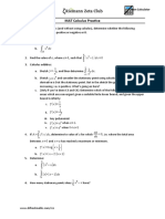 MAT Calculus Practice: X DX A A 0 X DX 0