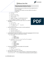 MAT Reasoning About Solutions Practice: Non Calculator