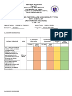 (For Proficient Teachers) : Result-Based Performance Management System Movs Checklist