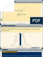 Random Variables: Probability Density Function Is Given by