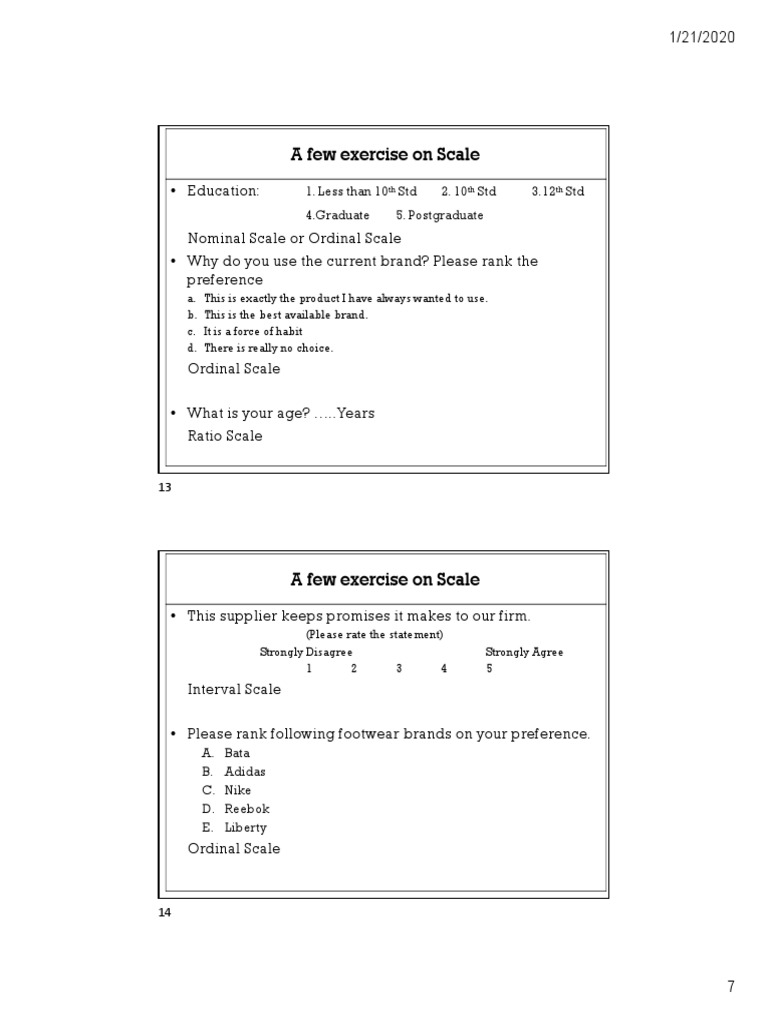 Questionnaire Design and Scaling Techniques | PDF | Sampling ...