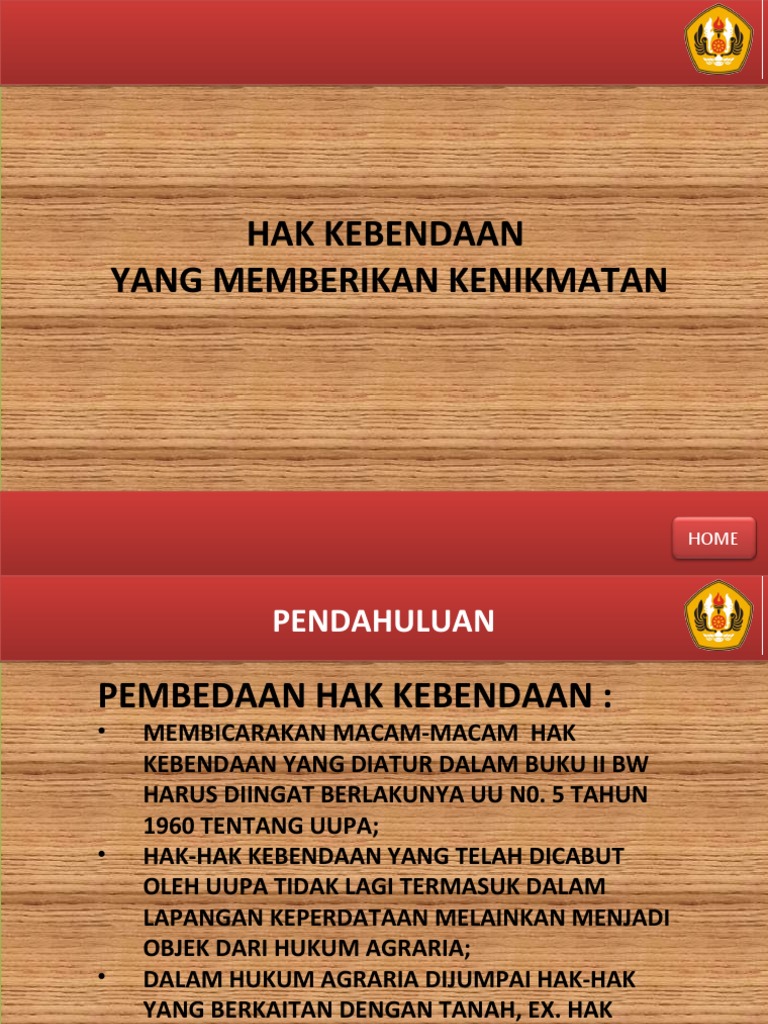 Hak Kebendaan Yg Memberikan Kenikmatan | PDF