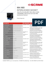Interlocked Socket: 16A 2P+E 6h 200-250V 50Hz 60Hz II 2GD 130X260MM - PAR Screw Terminals With Mechanical Interlock