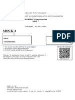 Maths Mock 4, Paper 2 (3004)