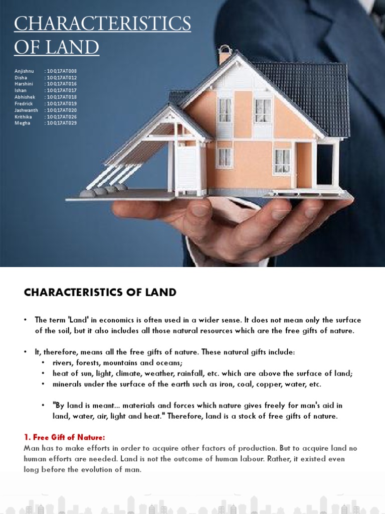Characteristics of Land PDF Property Law And Economics
