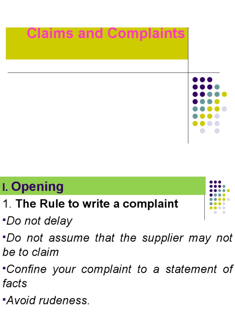 Effective Business Complaint Writing | PDF | Business