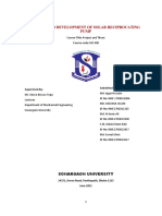 Design and Development of Solar Reciprocating Pump: Supervised By: Submitted by