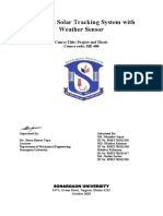 Dual Axis Solar Tracking System With Weather Sensor: Course Title: Project and Thesis Course Code: ME 400