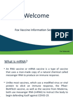 Welcome: Fox Vaccine Information Session