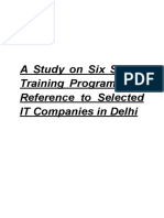 Six Sigma Training Impact