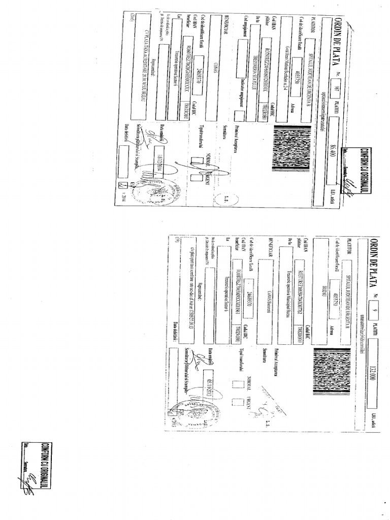 Ordin De Plata Bucuresti 2023 _ Ordine de plată/Foi de vărsământ/CEC ...