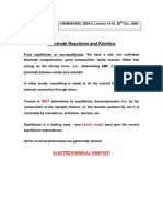 Electrode Reactions and Kinetics: Kinetic Model