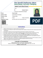 Admit Card (Final Exam) :: Spring-2021