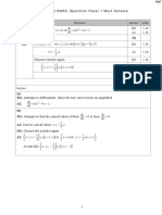 Specimen MS - Paper 1 Edexcel Maths As-Level