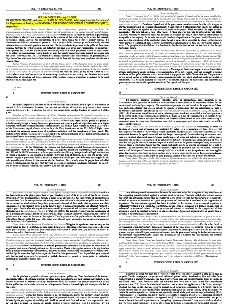 VII. Freedom of Speech and Press | PDF | Prior Restraint | First ...