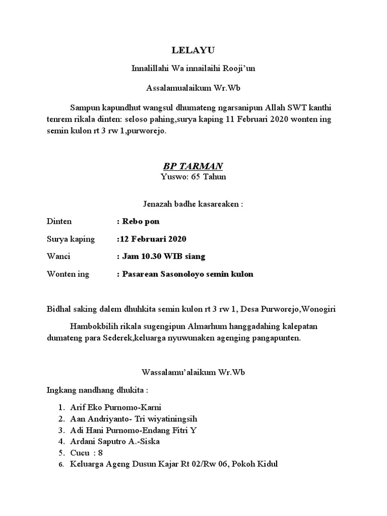 Lelayu Jawa PDF