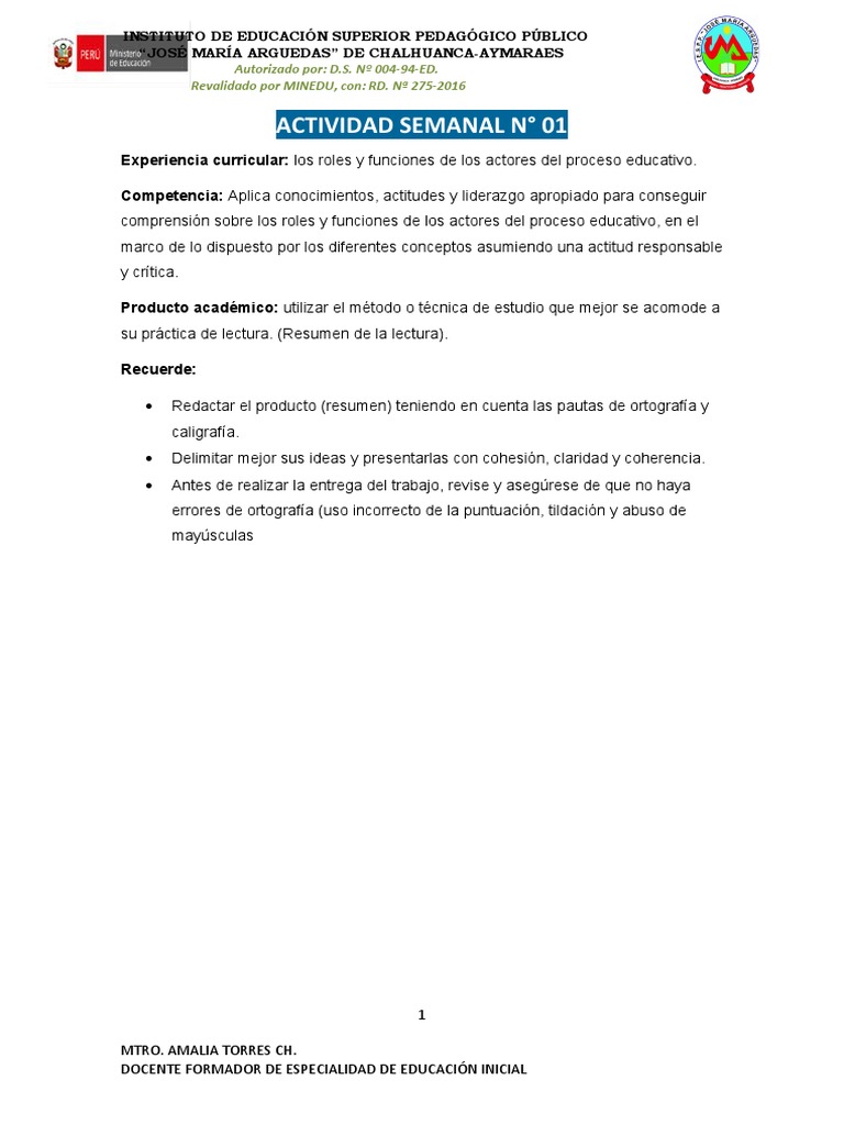 Roles y funciones en la educación | PDF | Maestros | Aprendizaje